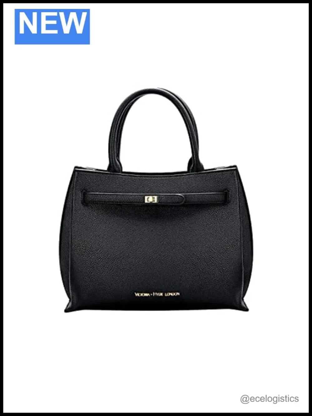 Vegan PU Leather Tote Bag Shopper Travel Handbag Adjustable Strap